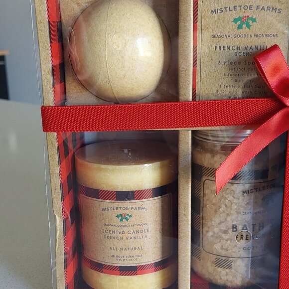 Mistletoe Farms 6 Piece French Vanilla Spa Gift Set New in Box - Picture 4 of 11